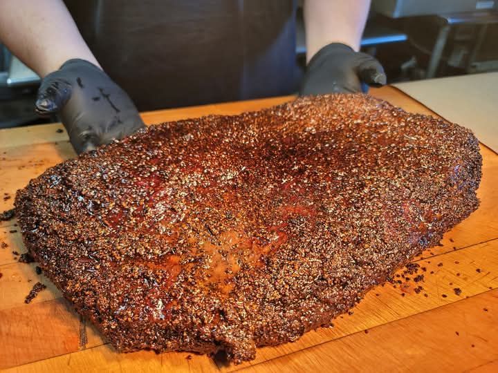 Brisket at BBQ on the Brazos in Cresson